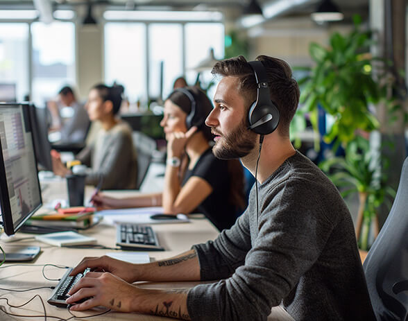 customer support team handling inquiries